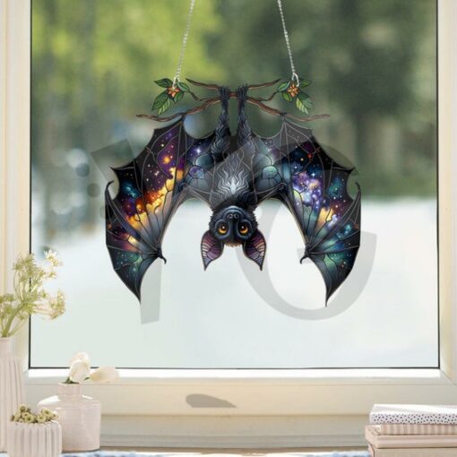 Bat Gothic Acrylic Window Hanging Decor Ornament