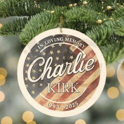 Charlie Kirk Memorial Ornament American Patriot Christmas Tree Ornament 3