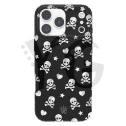 Chrome Skulls Black And White Halloween Phone Case
