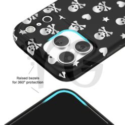 Chrome Skulls Black And White Halloween Phone Case 3