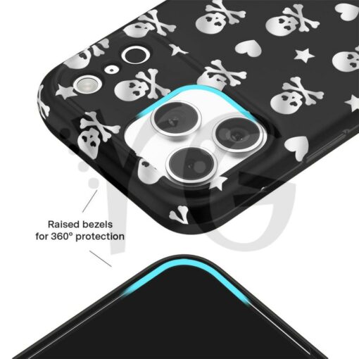 Chrome Skulls Black And White Halloween Phone Case
