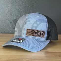 DAD American Flag Patriotic Leather Patch Richardson 112