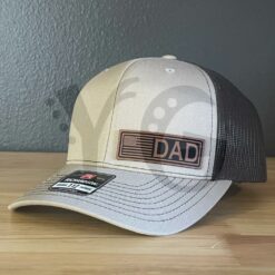 DAD American Flag Patriotic Leather Patch Richardson 112