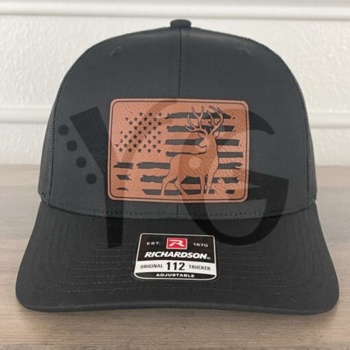 Deer Hunting Leather Patch Richardson 112 Hat