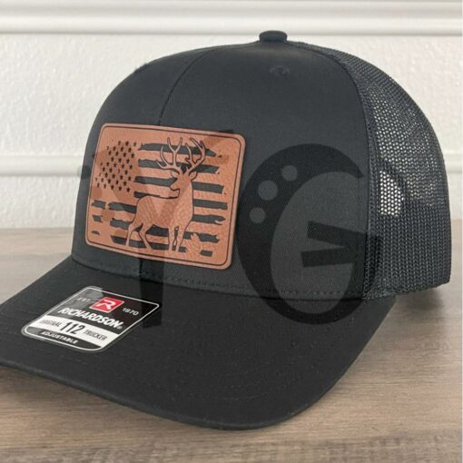 Deer Hunting Leather Patch Richardson 112 Hat