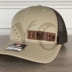 FREEDOM USA Flag Leather Patch Richardson Hat