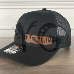 FREEDOM USA Flag Leather Patch Richardson Hat 3