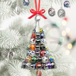 Football Helmet Christmas Tree Ornament Personalized Gifts For American Football Lovers 4