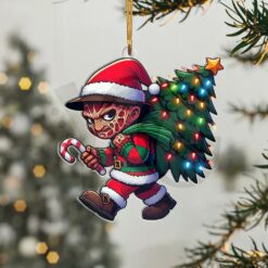 Funny Christmas Horror Movie Christmas Ornament