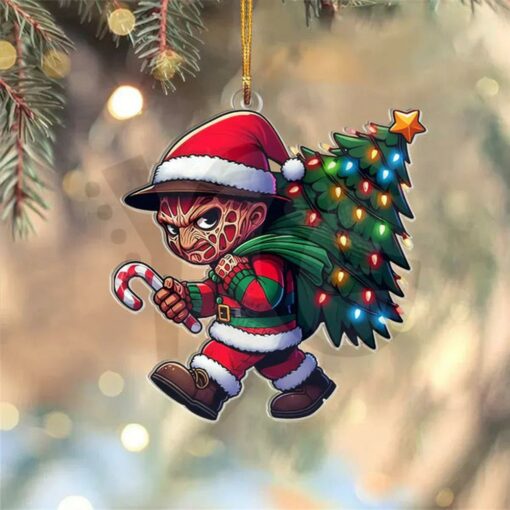 Funny Christmas Horror Movie Christmas Ornament