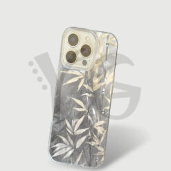 Japanese Silver Shining Bamboo Leaves ShineFlow Phone Case