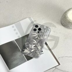 Japanese Silver Shining Bamboo Leaves ShineFlow Phone Case
