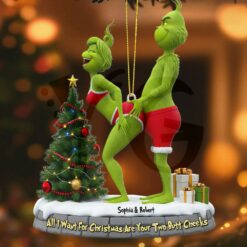 Naughty Green Couple Ornament – Personalized Christmas Gifts For Couple
