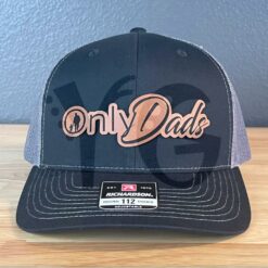 Only Dads Funny Leather Patch Richardson Hat