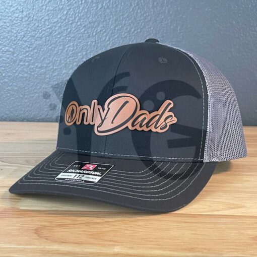 Only Dads Funny Leather Patch Richardson Hat