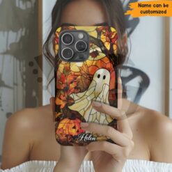 Personalized Ghost Pumpkin Halloween Phone Case 5
