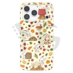 Snoopy Autumn Leaves Touch Phone Case For iPhone and Samsung