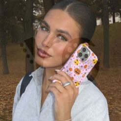 Snoopy Pink Pumpkins Halloween Touch Phone Case