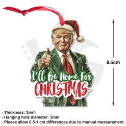 Trump Santa Hat Christmas Trump Acrylic Ornament 3