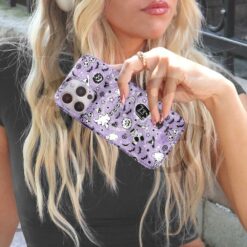 Witchy Lilac Glitter Purple Halloween Touch Phone Case