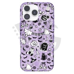 Witchy Lilac Glitter Purple Halloween Touch Phone Case