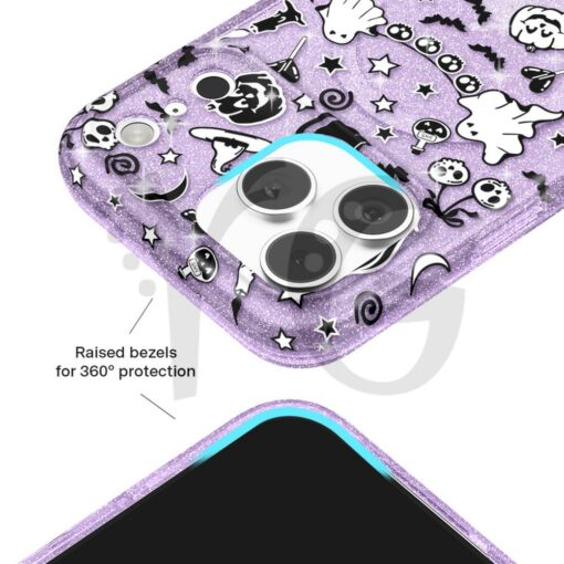 Witchy Lilac Glitter Purple Halloween Touch Phone Case