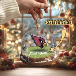 Arizona Cardinals Custom Snow Globe Limited Edition Christmas Ornament