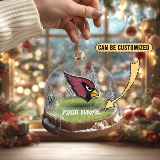 Arizona Cardinals Custom Snow Globe Limited Edition Christmas Ornament