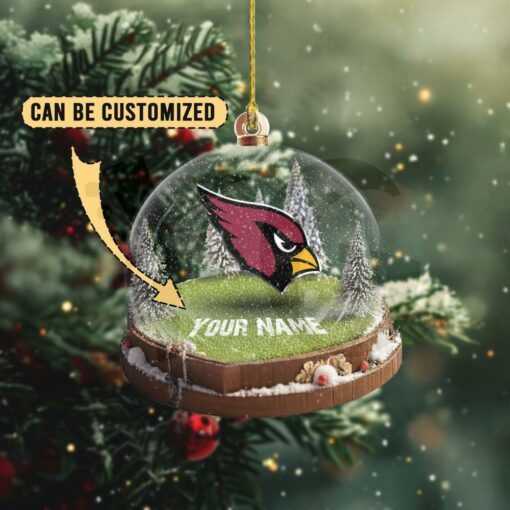 Arizona Cardinals Custom Snow Globe Limited Edition Christmas Ornament