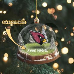 Arizona Cardinals Custom Snow Globe Limited Edition Christmas Ornament 4