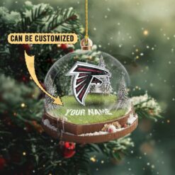 Atlanta Falcons Custom Snow Globe Limited Edition Christmas Ornament