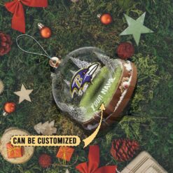 Baltimore Ravens Custom Snow Globe Limited Edition Christmas Ornament