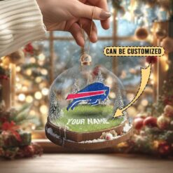Buffalo Bills Custom Snow Globe Limited Edition Christmas Ornament