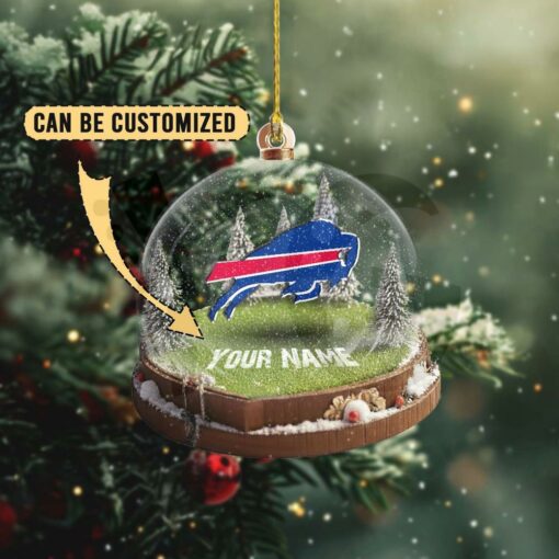 Buffalo Bills Custom Snow Globe Limited Edition Christmas Ornament
