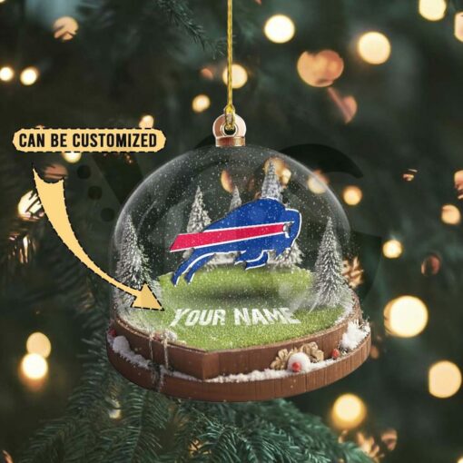 Buffalo Bills Custom Snow Globe Limited Edition Christmas Ornament
