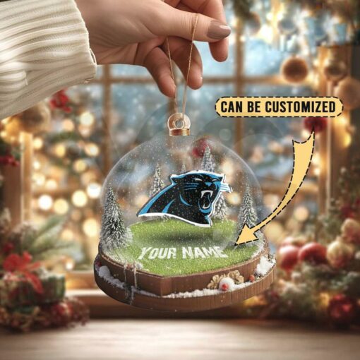 Carolina Panthers Custom Snow Globe Limited Edition Christmas Ornament