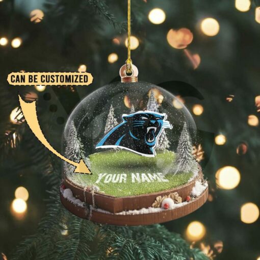 Carolina Panthers Custom Snow Globe Limited Edition Christmas Ornament