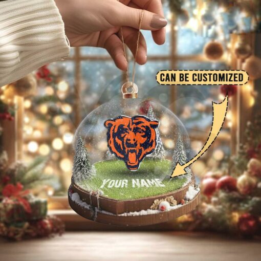 Chicago Bears Custom Snow Globe Limited Edition Christmas Ornament