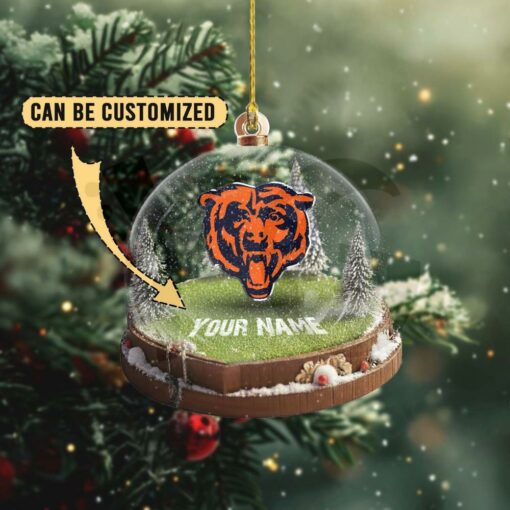 Chicago Bears Custom Snow Globe Limited Edition Christmas Ornament