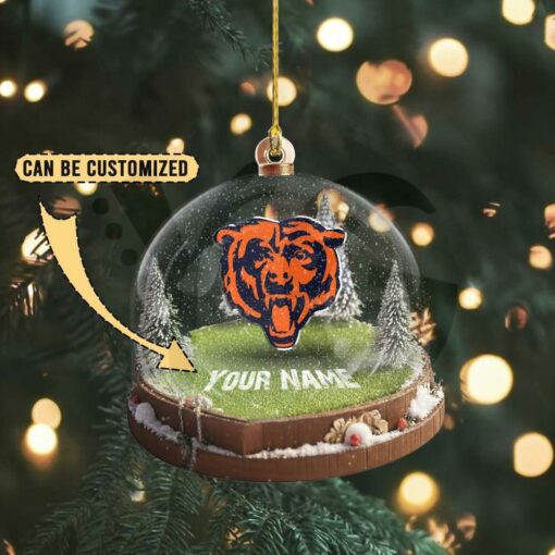 Chicago Bears Custom Snow Globe Limited Edition Christmas Ornament