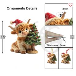 Christmas Highland Cow Folded Advent Calendar 3