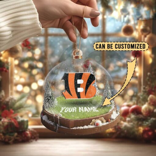 Cincinnati Bengals Custom Snow Globe Limited Edition Christmas Ornament