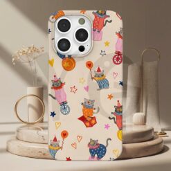 Circus Cat Playful Kitten Clown Phone Case 3