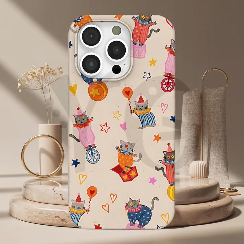 Circus Cat Playful Kitten Clown Phone Case Circus Cat Playful Kitten Clown Phone Case