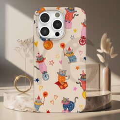 Circus Cat Playful Kitten Clown Phone Case 4