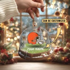 Cleveland Browns Custom Snow Globe Limited Edition Christmas Ornament