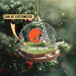 Cleveland Browns Custom Snow Globe Limited Edition Christmas Ornament