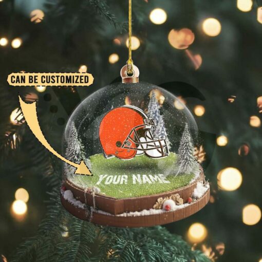 Cleveland Browns Custom Snow Globe Limited Edition Christmas Ornament