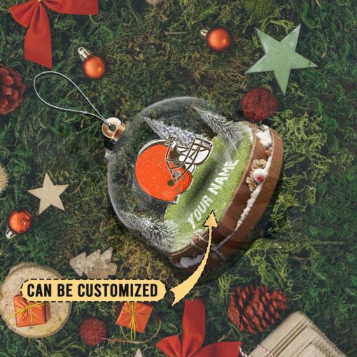 Cleveland Browns Custom Snow Globe Limited Edition Christmas Ornament