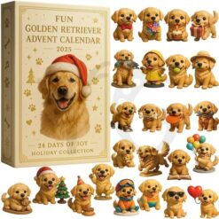 Cute Golden Retriever Christmas Advent Calendar 2025